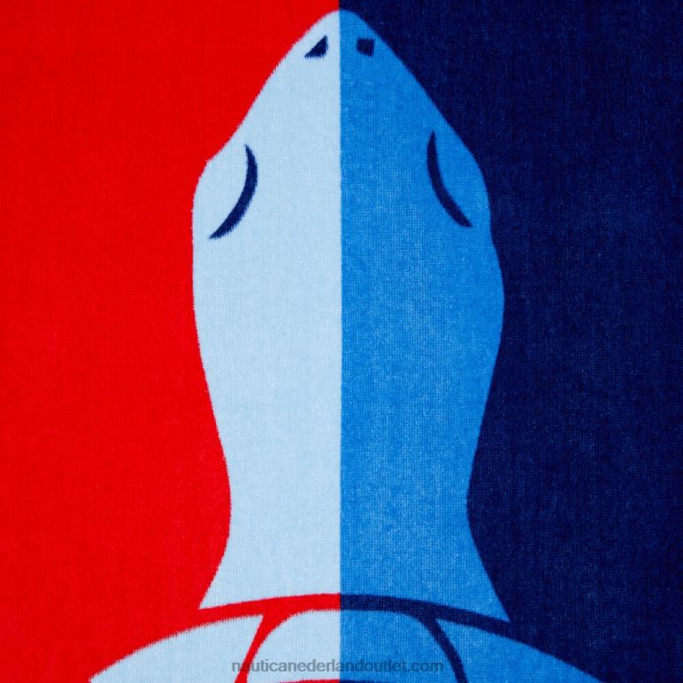 Colorblock strandlaken met schildpaddenprint edgartown rood Nautica 0828F184 Heren