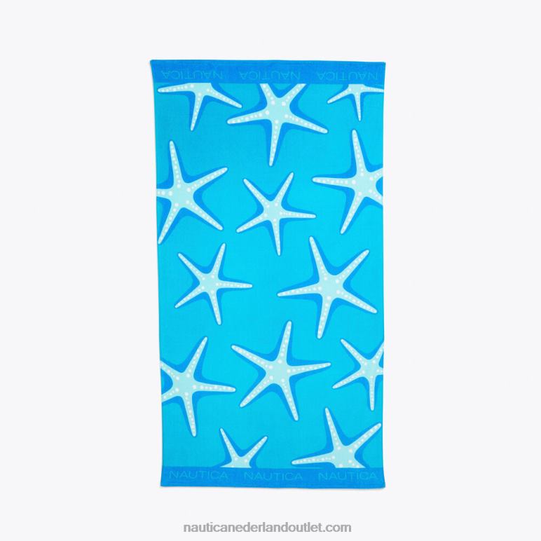 strandlaken met zeesterprint azuur blauw Nautica 0828F211 Heren