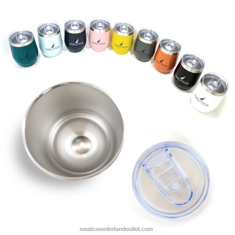 logo dubbelwandige RVS korte drinkbeker multi Nautica 0828F335 Heren