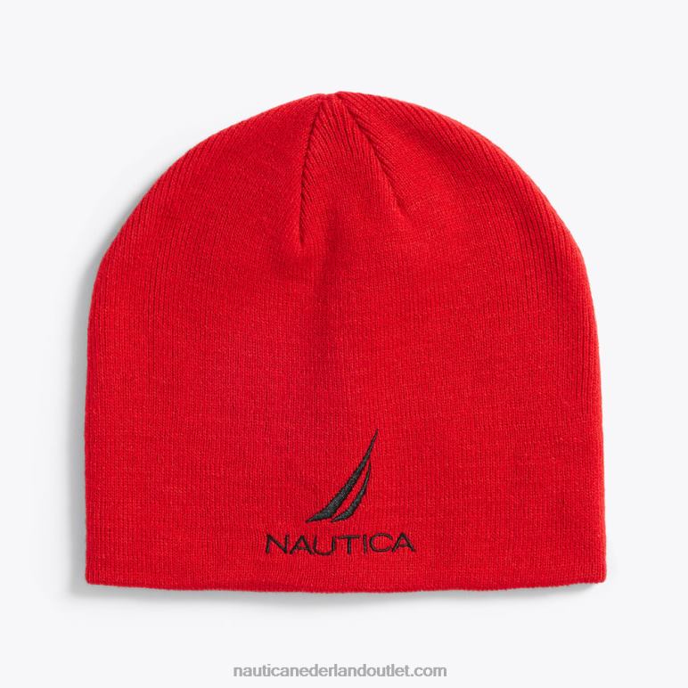 j-klasse gebreide muts nautisch rood Nautica 0828F661 Heren