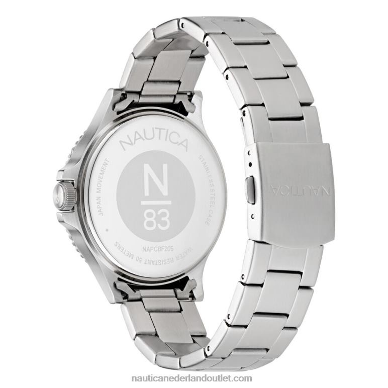 Cocoa Beach zonne-energie roestvrij stalen horloge met 3 wijzers multi Nautica 0828F287 Heren