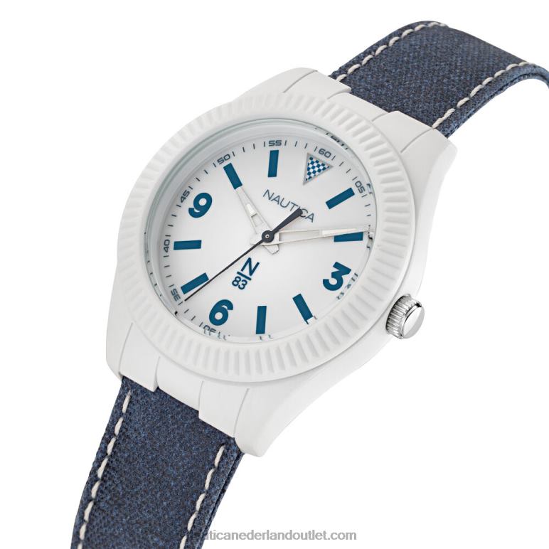 Mercury Bay canvas horloge met 3 wijzers multi Nautica 0828F346 Heren