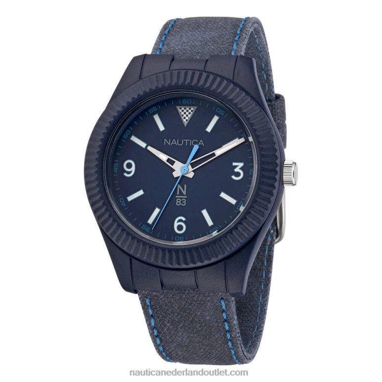 Mercury Bay canvas horloge met 3 wijzers multi Nautica 0828F350 Heren