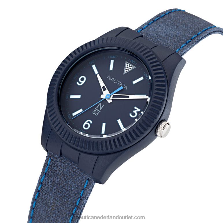 Mercury Bay canvas horloge met 3 wijzers multi Nautica 0828F350 Heren