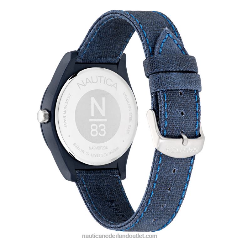 Mercury Bay canvas horloge met 3 wijzers multi Nautica 0828F350 Heren