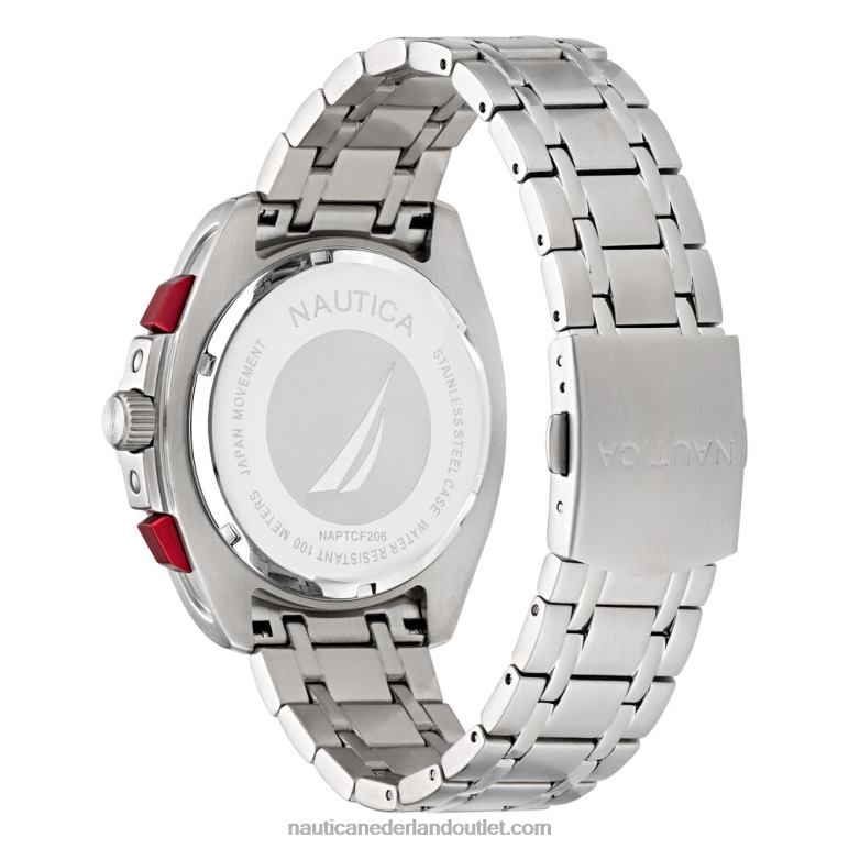 Tin Can Bay roestvrijstalen chronograaf horloge multi Nautica 0828F213 Heren