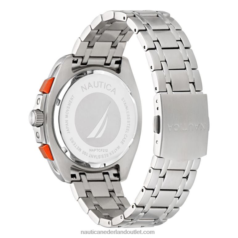 blikken houder van roestvrij staal en siliconen horlogedoos multi Nautica 0828F90 Heren