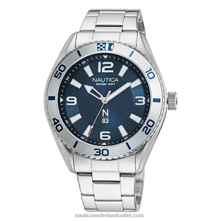 finn world siliconen horloge met 3 wijzers multi Nautica 0828F356 Heren