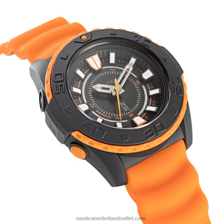 getextureerd siliconen horloge met 3 wijzers multi Nautica 0828F308 Heren