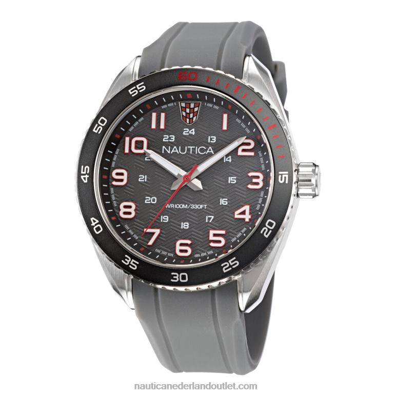 key biscane siliconen horloge met 3 wijzers multi Nautica 0828F339 Heren