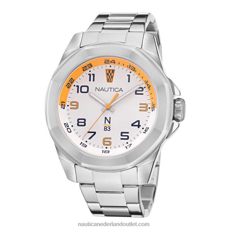 roestvrijstalen en siliconen horlogebox set multi Nautica 0828F305 Heren