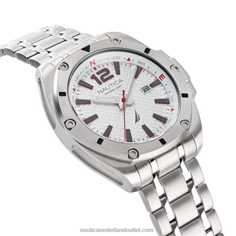 roestvrijstalen horloge met 3 wijzers multi Nautica 0828F354 Heren