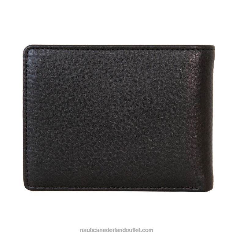 lederen portemonnee met extra capaciteit zwart Nautica 0828F239 Heren