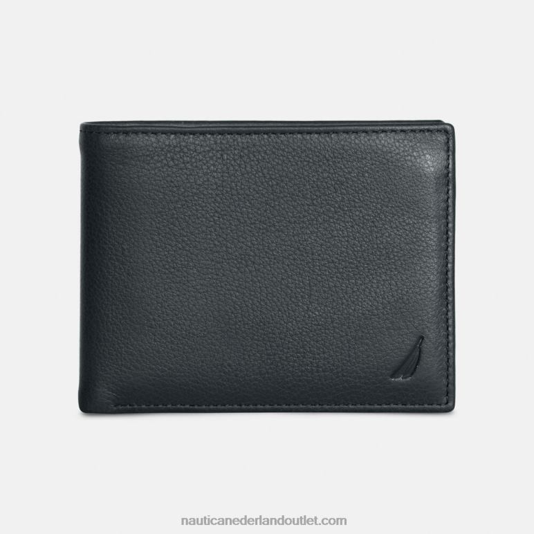 leren bifold portemonnee echt zwart Nautica 0828F172 Heren