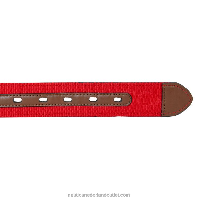 riem met logo-reliëf nautica rood/oranje Nautica 0828F164 Heren