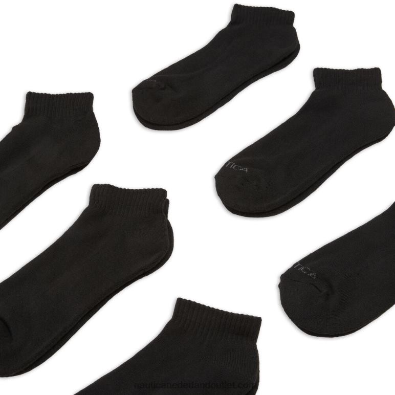 atletische core quarter sokken 6-pack zwart Nautica 0828F110 Heren