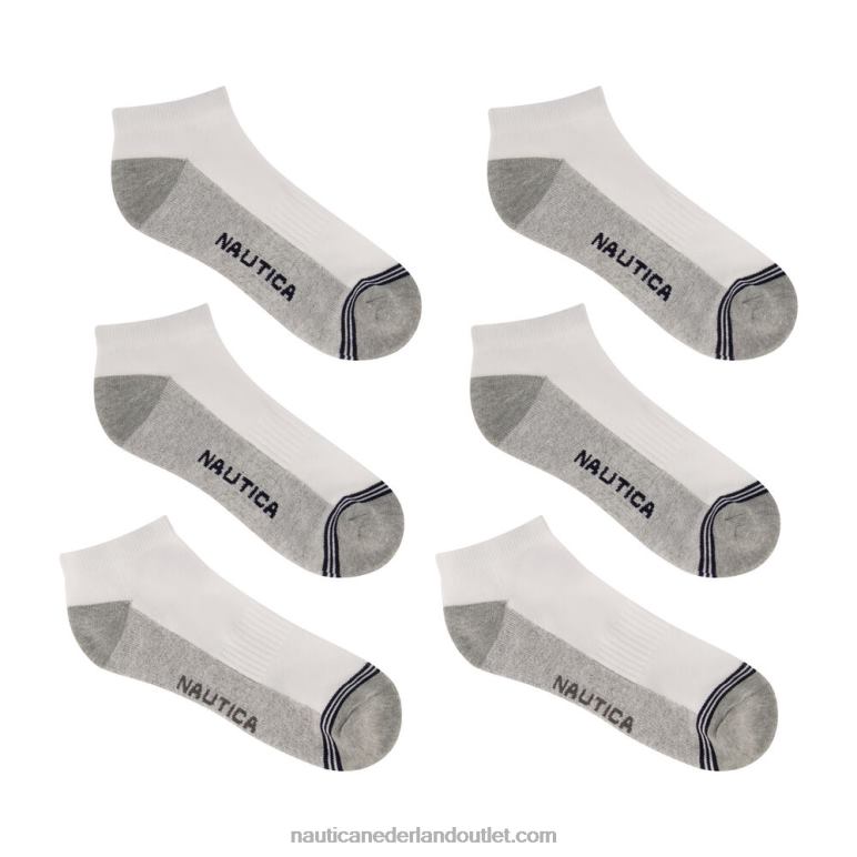 atletische laag uitgesneden sokken 6-pack duif Nautica 0828F66 Heren