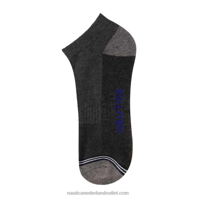 atletische laag uitgesneden sokken 6-pack zwarte onyx Nautica 0828F114 Heren