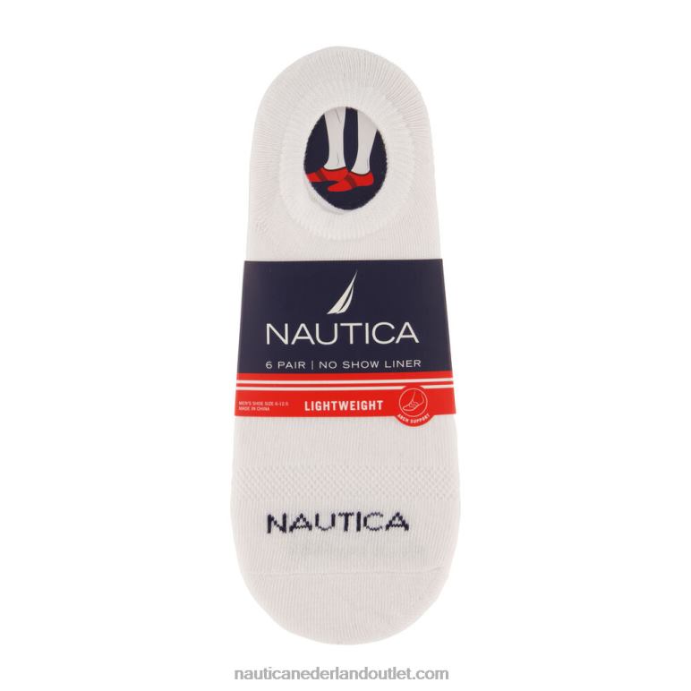 sokken met elastische voering met logo 6-pack zwart Nautica 0828F67 Heren