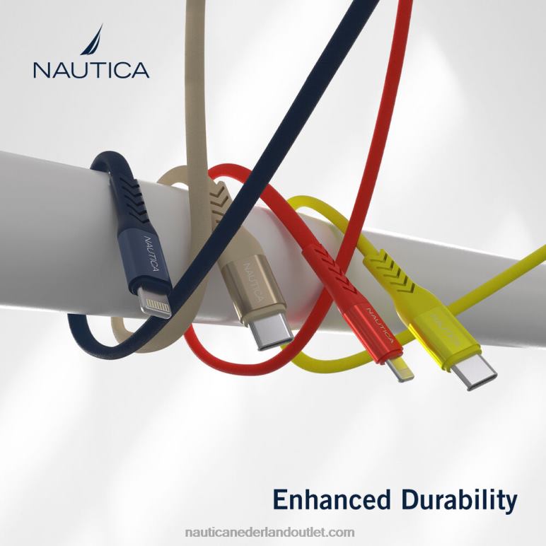 Lightning-naar-usb-c-kabel van 2 meter lang geel Nautica 0828F331 Heren