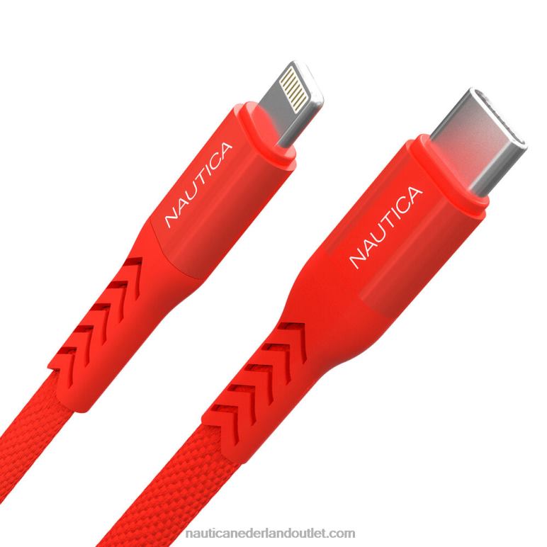 Lightning-naar-usb-c-kabel van 2 meter lang nautica rood/oranje Nautica 0828F312 Heren