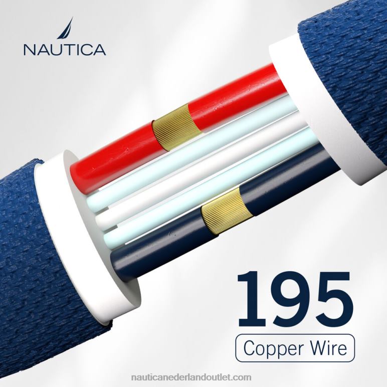Lightning-naar-usb-c-kabel van 2 meter lang nautica rood/oranje Nautica 0828F312 Heren