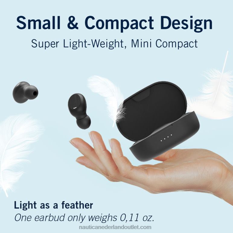 t120 echte draadloze oordopjes met oplaadetui zwart Nautica 0828F318 Heren