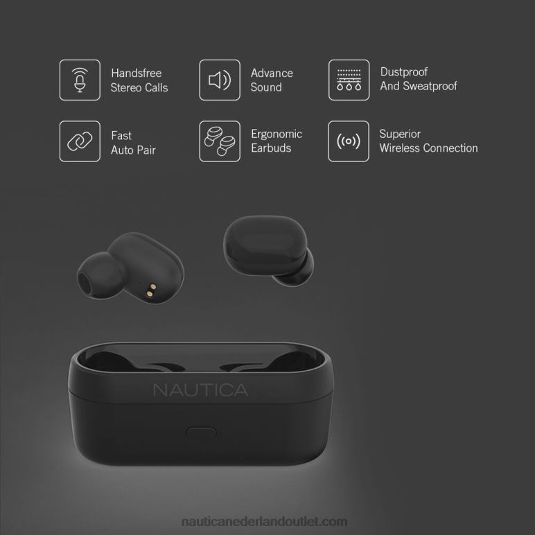 t3000 echte draadloze oordopjes met oplaadetui werkhemd blauw Nautica 0828F928 Heren