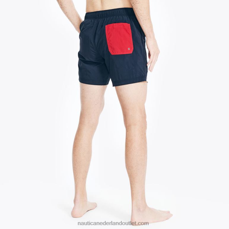 15 cm erfgoed gestreepte sneldrogende zwembroek marine Nautica 0828F138 Heren