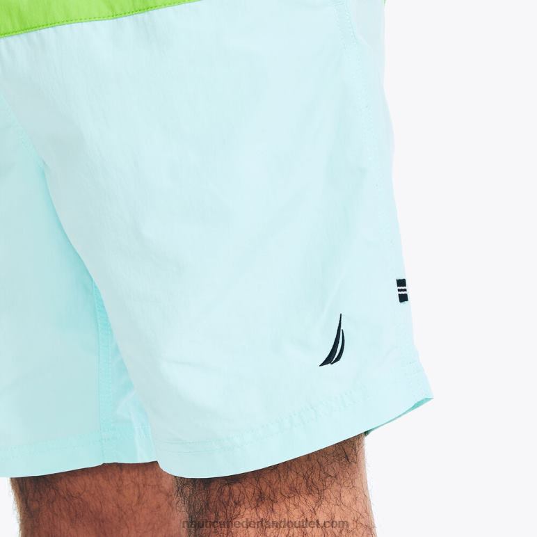 big & tall tri-block sneldrogende zwembroek echte marine Nautica 0828F397 Heren