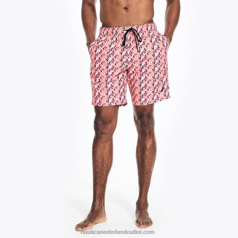 duurzaam vervaardigde sneldrogende zwembroek van 20 cm met logo theebes Nautica 0828F444 Heren