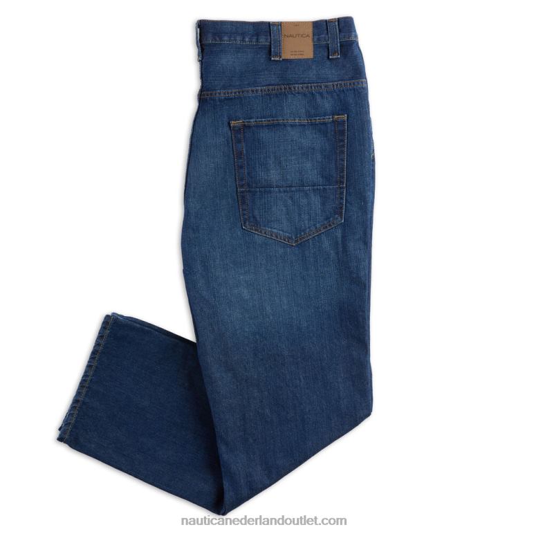grote & lange straight-fit denim zinker blauwe denim wassing Nautica 0828F656 Heren