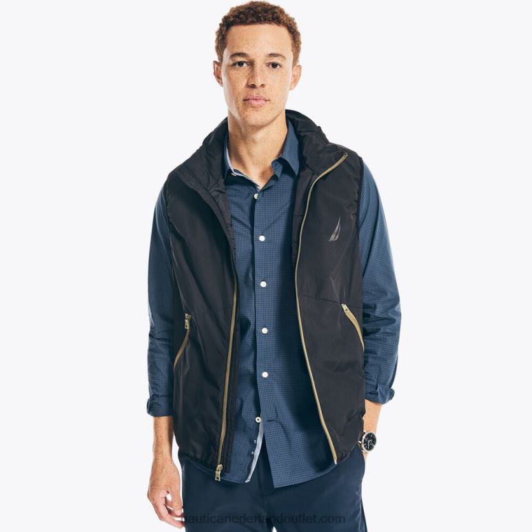 navtech duurzaam vervaardigd waterbestendig vest echt zwart Nautica 0828F470 Heren