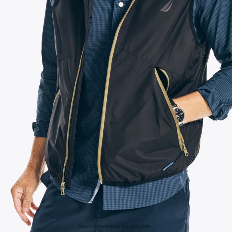 navtech duurzaam vervaardigd waterbestendig vest echt zwart Nautica 0828F470 Heren