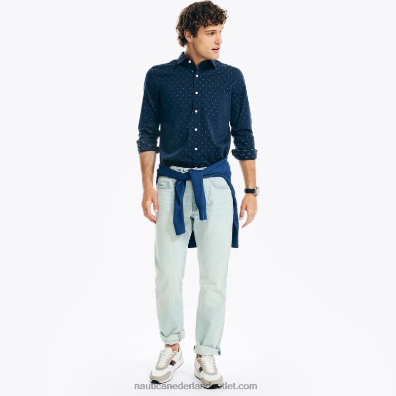 originele relaxte denim diepe duik wassen Nautica 0828F655 Heren