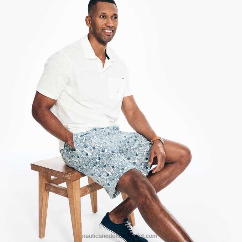 20 cm bedrukte cabana short zeil wit Nautica 0828F231 Heren