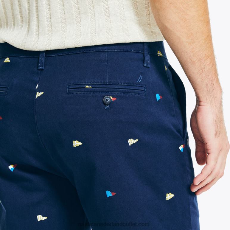 8,5\" bedrukt deck kort lapisblauw Nautica 0828F447 Heren