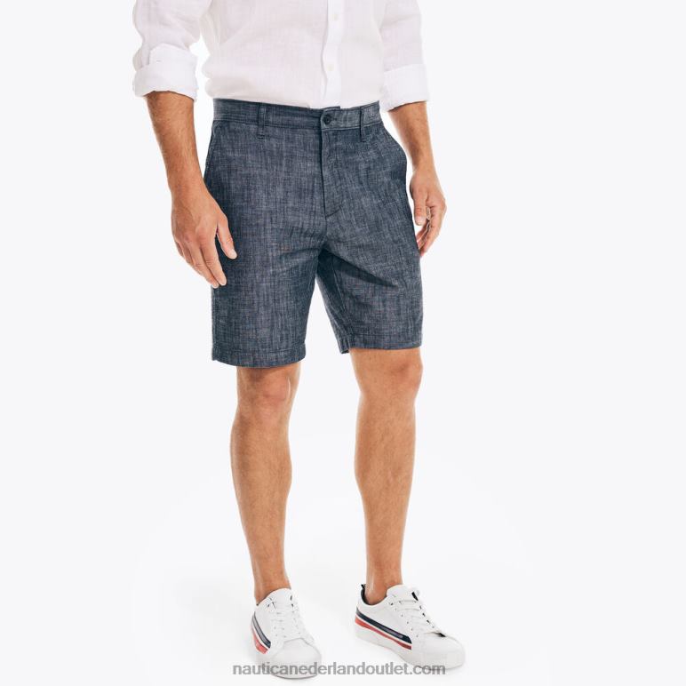 8,5 "chambray kort zinker blauwe denim wassing Nautica 0828F644 Heren