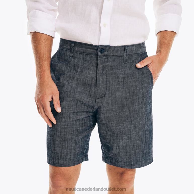 8,5 \"chambray kort zinker blauwe denim wassing Nautica 0828F644 Heren