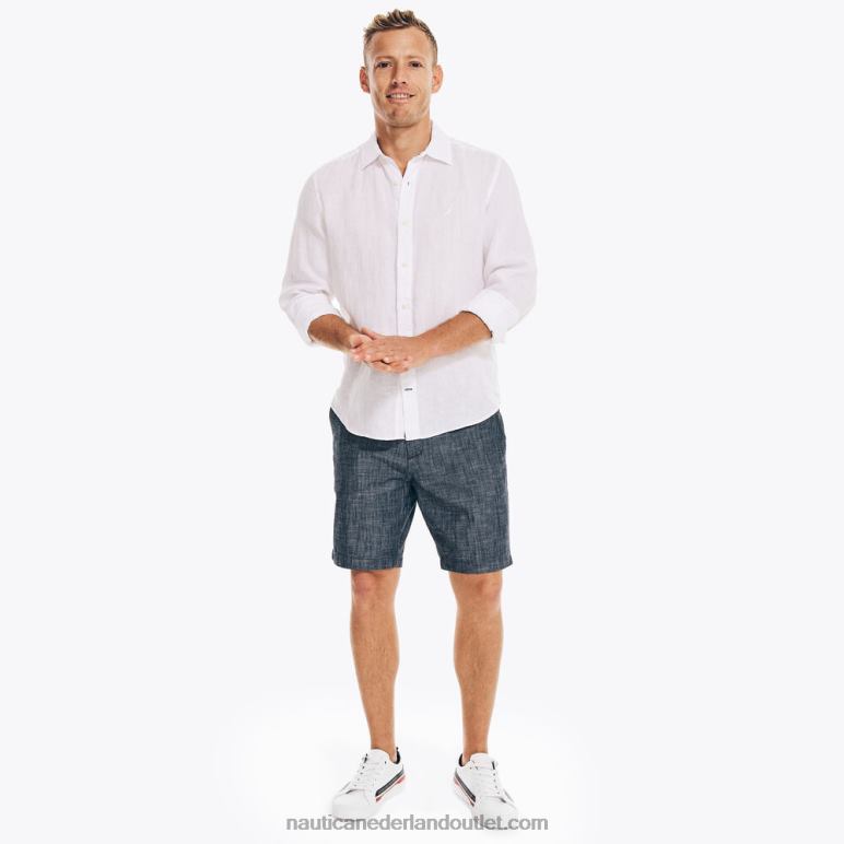 8,5 \"chambray kort zinker blauwe denim wassing Nautica 0828F644 Heren