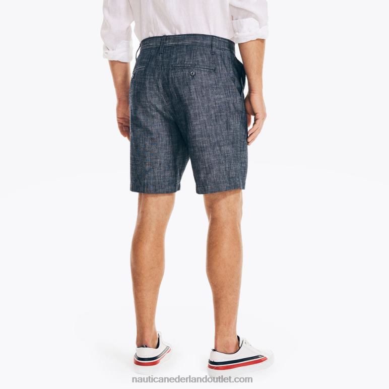 8,5 \"chambray kort zinker blauwe denim wassing Nautica 0828F644 Heren