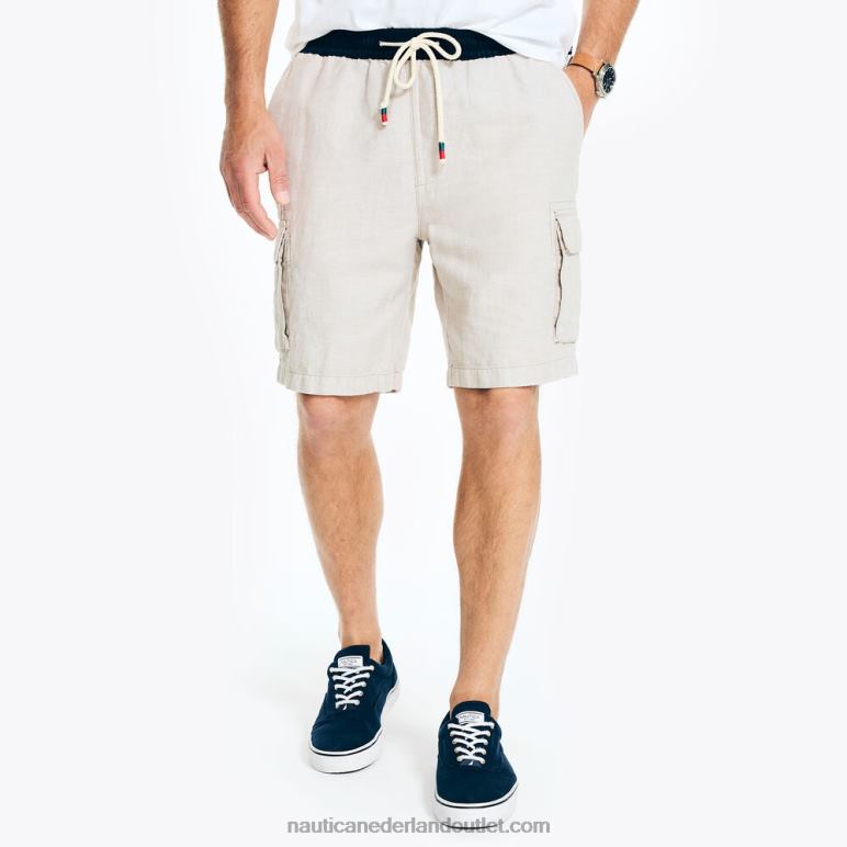 8,5\" pull-on cargo short echt kaki Nautica 0828F425 Heren