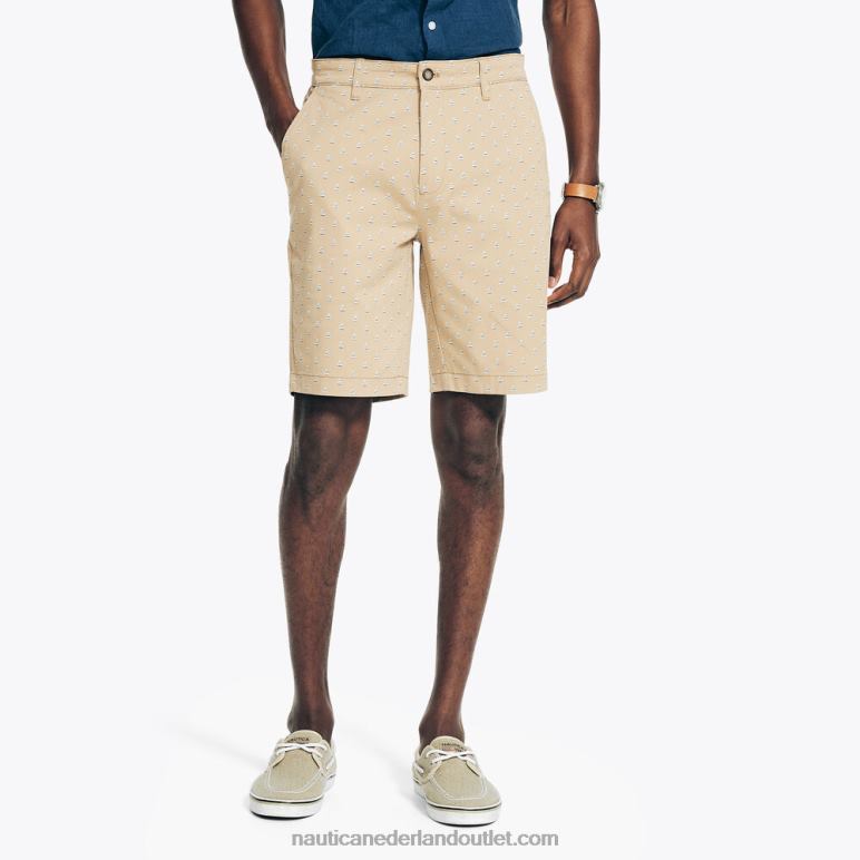 9,5" bedrukt deck kort toscaanse kleur Nautica 0828F234 Heren