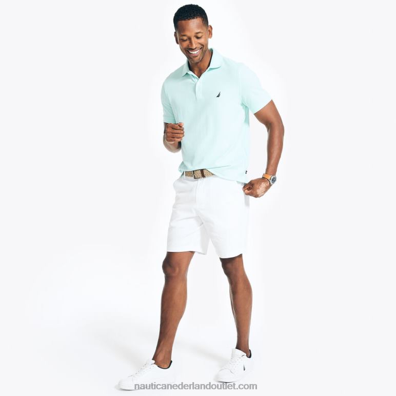 9,5" groot en lang deck short met klassieke pasvorm Helder wit Nautica 0828F623 Heren