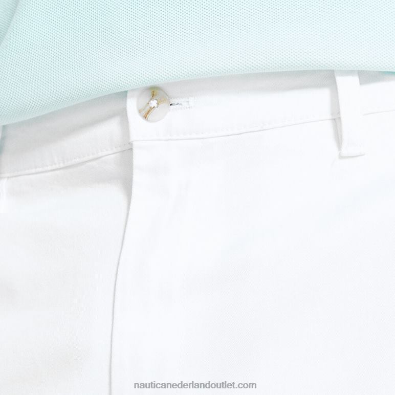 9,5\" groot en lang deck short met klassieke pasvorm Helder wit Nautica 0828F623 Heren