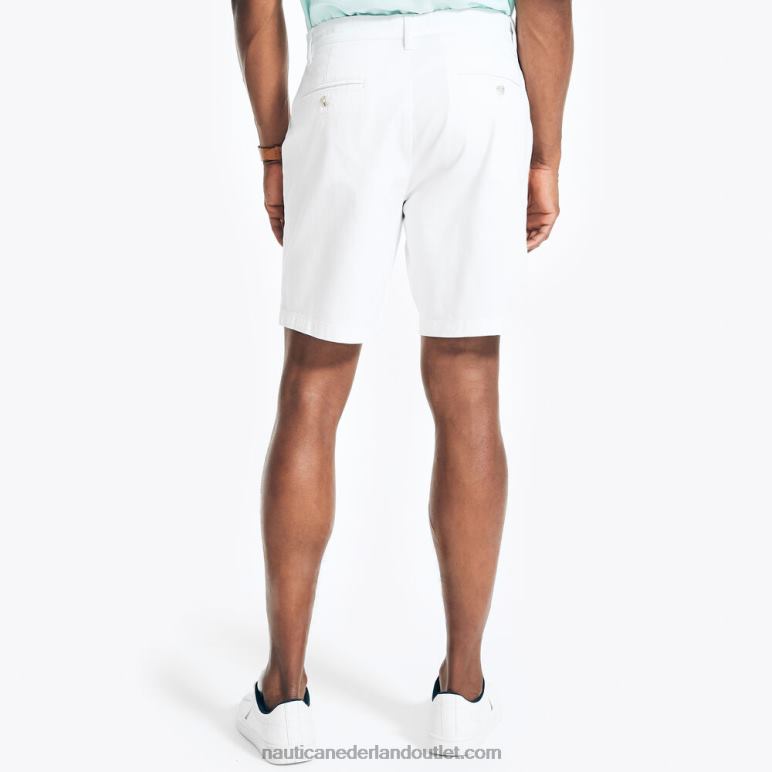 9,5\" groot en lang deck short met klassieke pasvorm Helder wit Nautica 0828F623 Heren