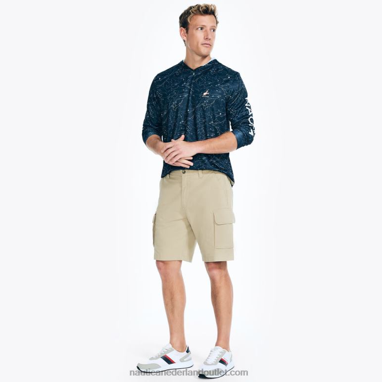 9,5\" navigator stretch cargo short strandzand Nautica 0828F17 Heren