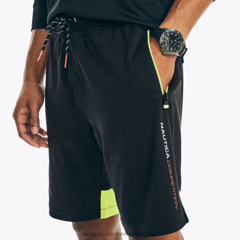 big & tall duurzaam vervaardigde wedstrijd 9 \"colorblock short echt zwart Nautica 0828F495 Heren