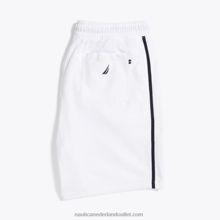 big & tall fleece short van 9 inch met logo Helder wit Nautica 0828F405 Heren