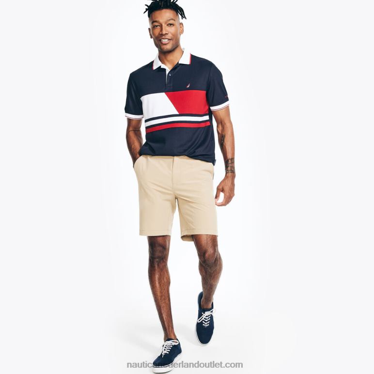 big & tall navtech short met platte voorkant militaire kleur Nautica 0828F382 Heren